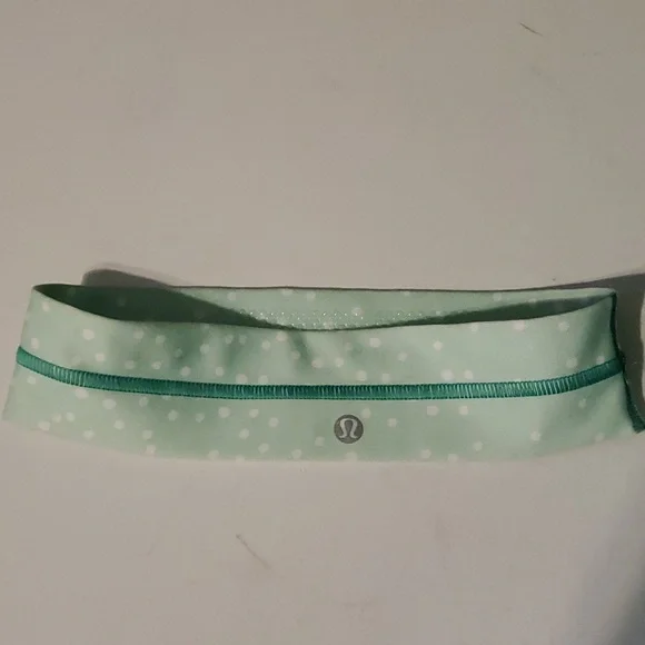 Lululemon headbands, all mint or nwt Lululemon Fly Away Tamer Headband - Petit Dot Fresh Teal  main image 2